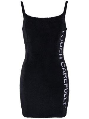 

Slogan detail fuzzy mini dress, Off-White Slogan detail fuzzy mini dress