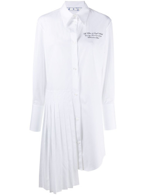 

Embroidered logo shirt dress, Off-White Embroidered logo shirt dress
