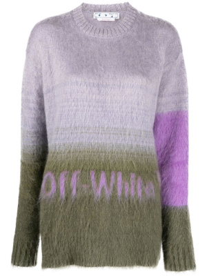 

Helvetica ombré logo-print jumper, Off-White Helvetica ombré logo-print jumper