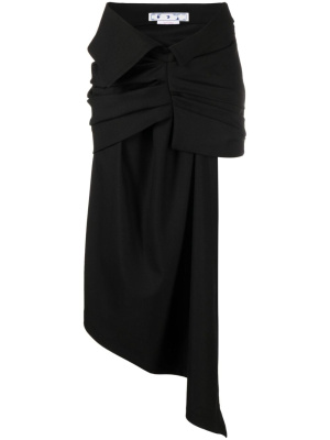 

Box-pleat asymmetric skirt, Off-White Box-pleat asymmetric skirt