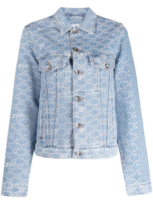 

Logo-print denim jacket, Off-White Logo-print denim jacket