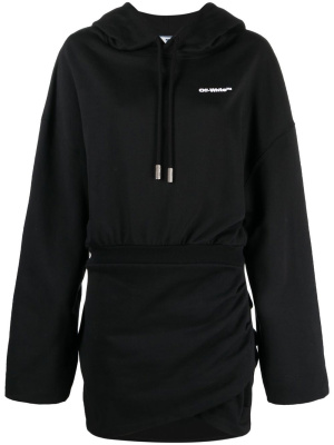 

Logo-embroidered hoodie dress, Off-White Logo-embroidered hoodie dress