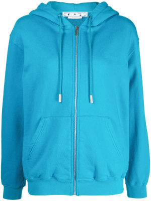 

Diag-print zip-front hoodie, Off-White Diag-print zip-front hoodie