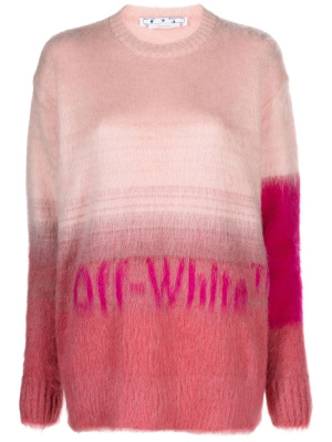 

Intarsia-knit jumper, Off-White Intarsia-knit jumper
