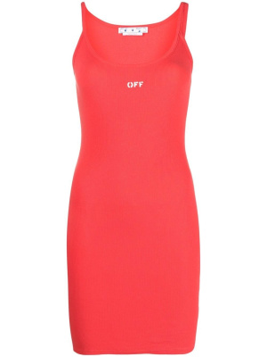 

Logo-print rib-knit dress, Off-White Logo-print rib-knit dress