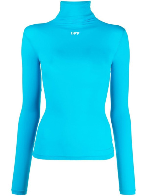 

Logo-print roll-neck top, Off-White Logo-print roll-neck top