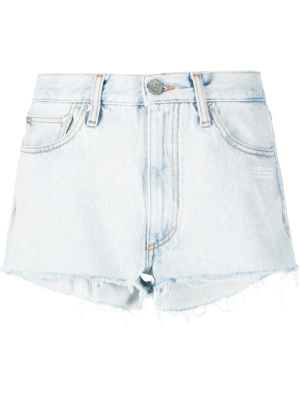 

Raw-edge denim shorts, Off-White Raw-edge denim shorts