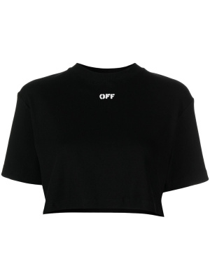 

Cropped logo-print T-shirt, Off-White Cropped logo-print T-shirt