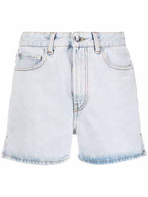

Diag-print denim shorts, Off-White Diag-print denim shorts