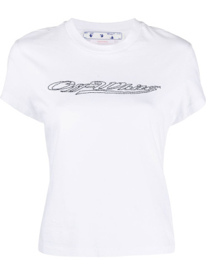 

Logo-print organic cotton T-shirt, Off-White Logo-print organic cotton T-shirt