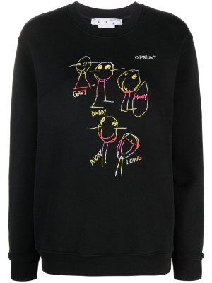 

Graphic-print cotton sweatshirt, Off-White Graphic-print cotton sweatshirt