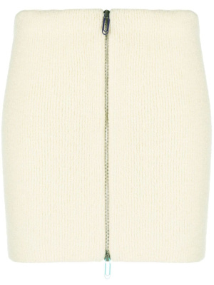 

Zip-front knit skirt, Off-White Zip-front knit skirt