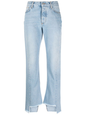 

Frayed-edge straight-leg jeans, Off-White Frayed-edge straight-leg jeans