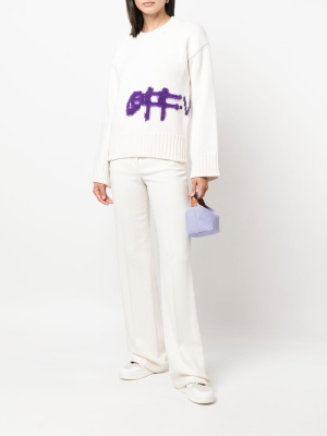 

Intarsia logo knit jumper, Off-White Intarsia logo knit jumper