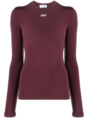 

Logo-print fitted top, Off-White Logo-print fitted top