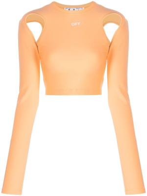 

Cut-out long-sleeve crop top, Off-White Cut-out long-sleeve crop top