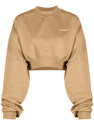 

Logo-print cropped sweatshirt, Off-White Logo-print cropped sweatshirt