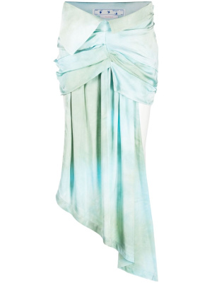 

Ombré-effect dual-tone skirt, Off-White Ombré-effect dual-tone skirt