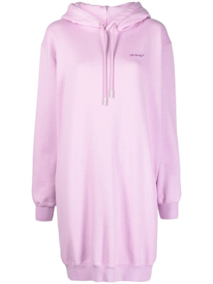 

Logo-print hooded dress, Off-White Logo-print hooded dress
