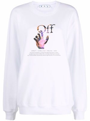 

Caravaggio Hand logo-print sweatshirt, Off-White Caravaggio Hand logo-print sweatshirt