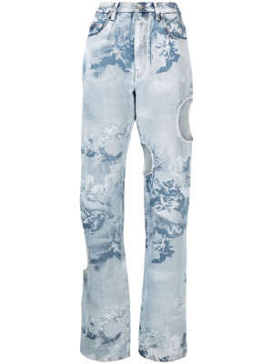 

Cut-out detail denim jeans, Off-White Cut-out detail denim jeans