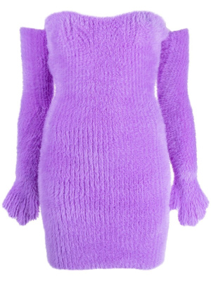 

Fuzzy Gloves off-shoulder minidress, Off-White Fuzzy Gloves off-shoulder minidress