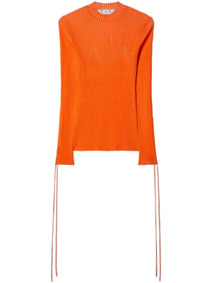 

Vanise lace-up sleeve knitted top, Off-White Vanise lace-up sleeve knitted top
