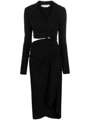 

Cut-out draped dress, Off-White Cut-out draped dress