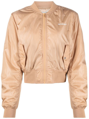 

Striped logo bomber jacket, Off-White Striped logo bomber jacket