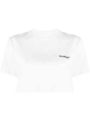 

Cropped logo-print T-shirt, Off-White Cropped logo-print T-shirt