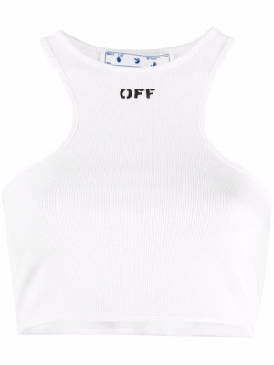 

Ribbed logo-print vest, Off-White Ribbed logo-print vest