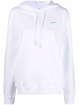 

Logo-print drawstring hoodie, Off-White Logo-print drawstring hoodie