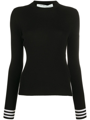 

Ribbed long-sleeved top, Off-White Ribbed long-sleeved top
