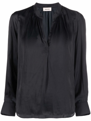 

Satin-finish V-neck blouse, Zadig&Voltaire Satin-finish V-neck blouse