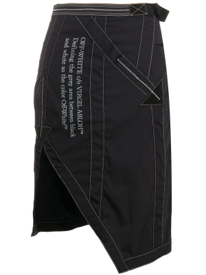 

Side-vent asymmetric skirt, Off-White Side-vent asymmetric skirt
