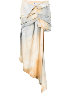 

Tie-dye asymmetric skirt, Off-White Tie-dye asymmetric skirt