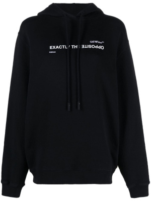 

Slogan-print drawstring hoodie, Off-White Slogan-print drawstring hoodie