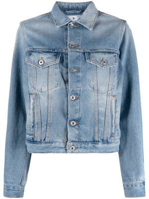 

Corporate logo-patch denim jacket, Off-White Corporate logo-patch denim jacket