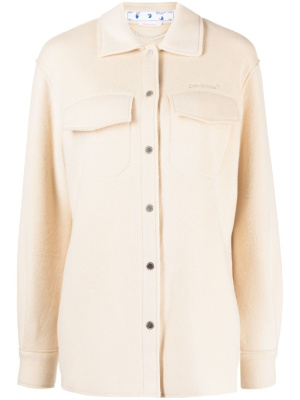

Embroidered logo shirt jacket, Off-White Embroidered logo shirt jacket