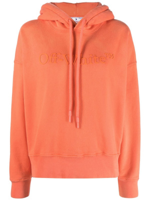 

Logo-embossed drawstring hoodie, Off-White Logo-embossed drawstring hoodie