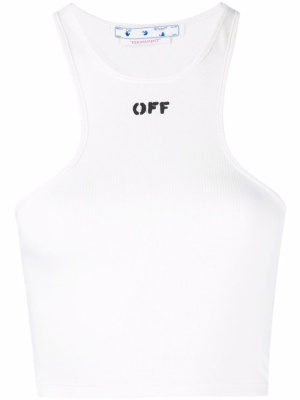 

Off-Stamp ribbed crop top, Off-White Off-Stamp ribbed crop top