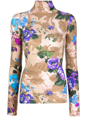 

Camouflage floral-print top, Off-White Camouflage floral-print top