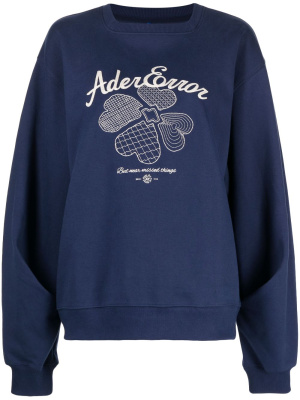 

Logo-print jersey sweatshirt, Ader Error Logo-print jersey sweatshirt