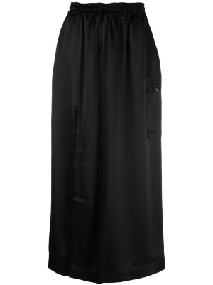 

Side-slit cotton long skirt, Y-3 Side-slit cotton long skirt