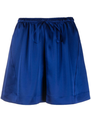 

Drawstring-waist satin shorts, Y-3 Drawstring-waist satin shorts