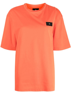 

Layered-neck logo-print T-shirt, Y-3 Layered-neck logo-print T-shirt