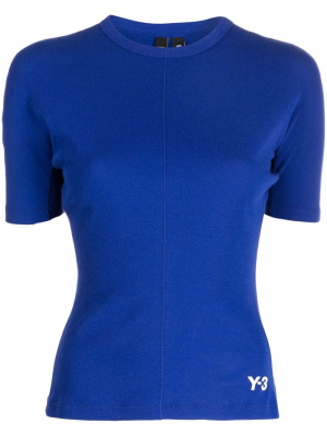 

Logo-print short-sleeved T-shirt, Y-3 Logo-print short-sleeved T-shirt