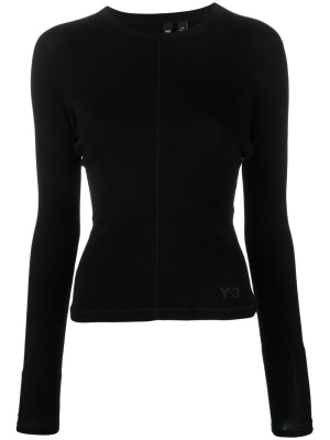 

Logo-print long-sleeve top, Y-3 Logo-print long-sleeve top