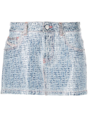

Printed denim miniskirt, Diesel Printed denim miniskirt