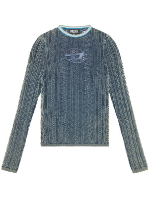 

Cut-out logo knitted top, Diesel Cut-out logo knitted top